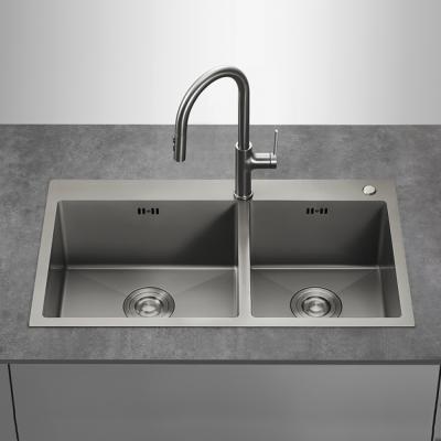 Кухонная мойка NUOMI,нержавеющая сталь SUS 304,размеры 720*475*220мм. В комплекте:сифон,корзина со с(1)