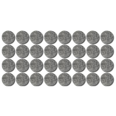 Подкладка фетр / самоклейка 20*20*2мм темно-серая (32шт/лист)