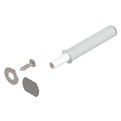 Механизм TIP-ON для дверей комплект короткий вариант с магнитом Белый Шелк (BLUM, 956.1004, 05425480)