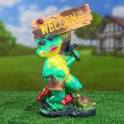 Садовая фигура Лягушка Wеlcome