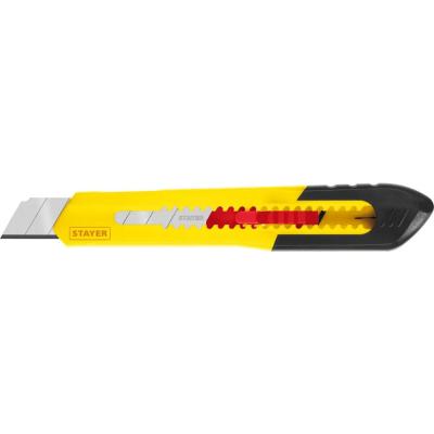 Нож Stayer из АБС пластика QUICK-18, сегмент.лезвия, 18мм