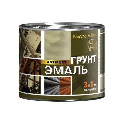 Грунт-Эмаль 3в1 по ржав.РадугаМалер серая (0,9кг)