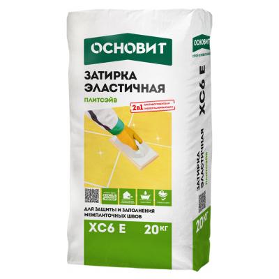 Затирка эластичная ОСНОВИТ ПЛИТСЭЙВ ХС6 E белый 010 20кг