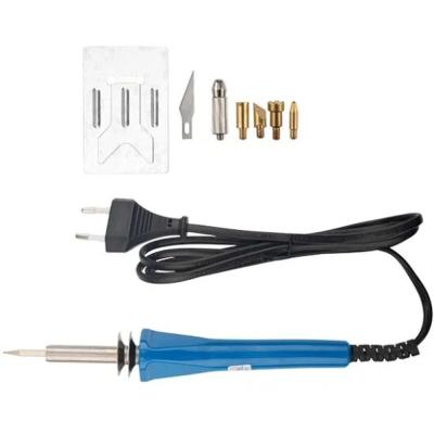 Набор паяльник-выжигатель (6 насадок)  220V/30Вт+краски  REXANT
