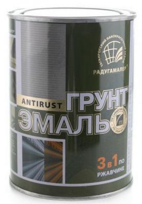 Грунт-Эмаль 3в1 по ржав.РадугаМалер зелёная (0,9кг)