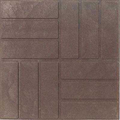 Плитка тротуарная полимерпесчан. 330*330*35 коричневая 12 кирпичей