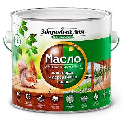 Масло для террас и деревянных полов ЛАКРА Здоровый Дом белое 1,8л