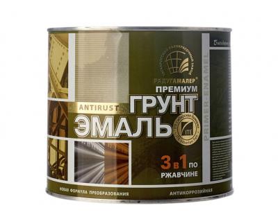 Грунт-Эмаль 3в1 по ржав.РадугаМалер зеленый мох (1,9кг)