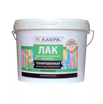 Лак тонированный ЛАКРА в/д для наруж. и внутр. работ глянцевый Сосна 10кг