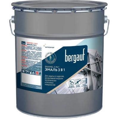 Bergauf ENAMEL3 IN Грунт-эмаль 3 в 1 синяя 0,8кг, алкидно-уретановая, для защиты от коррозии