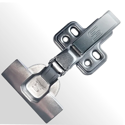 Петля полунакладная SENZA SIMPLE clip-on с доводчиком на 4 отверстия