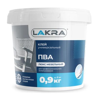 Клей ЛАКРА ПВА мебельный Люкс прозр. 0,9кг