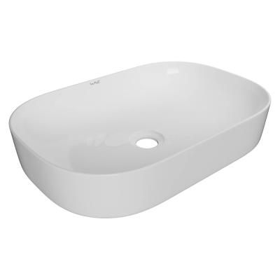 Раковина накладная на столешницу WAVE Slim 610*400*145 ш*г*в без перелива белый прямоуг