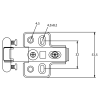 Петля SENZA накладная для Z-1 профиля, clip-on (100шт/уп)