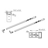 033602 Рейлинг СЕРЫЙ для ящика MAESTRO L400