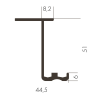 Комплект ALUFORCE ADJUST FRAME 3 дв. 2500мм хром матовый + 2 к-та доводчиков