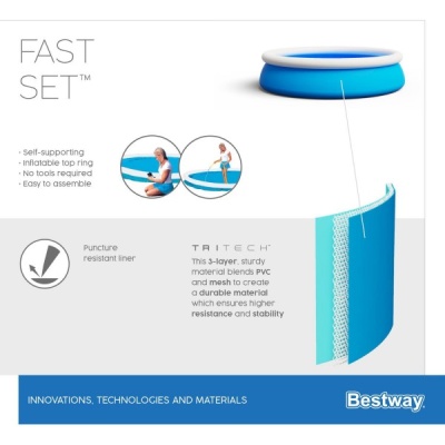 Бассейн надувной  366*76см объем (5377л) BESTWAY 57273 (ЧО)