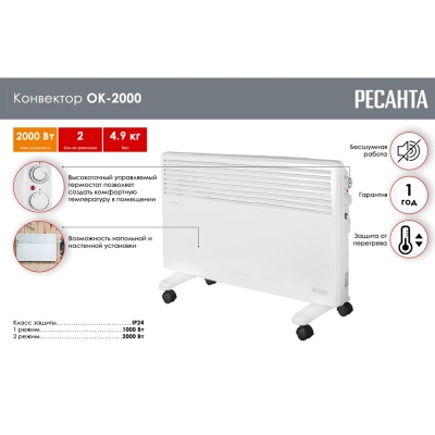 Конвектор Ресанта ОК-2000  67/4/4