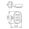 Мыльница стеклянная F1502