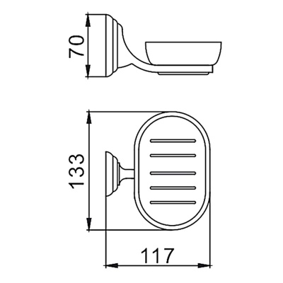 Мыльница стеклянная F1502