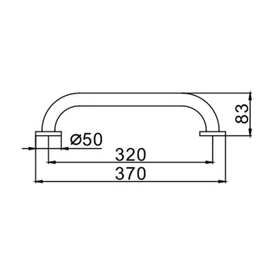 Поручень прямой F1718 (F302)