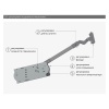 020708 Подъемник Premial ALLA GRAZIA на двойные фасады 700-1040 M 6.5-8.5кг БЕЛЫЙ