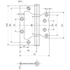 Петля стальная без врезки RFH-100*75*2,5 W, белый пара