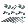 Комплект ALUFORCE ADJUST FRAME 3 дв. 2500мм хром матовый + 2 к-та доводчиков