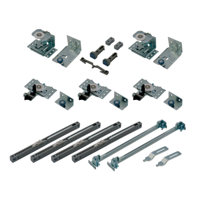 Комплект ALUFORCE ADJUST FRAME 3 дв. 2500мм хром матовый + 2 к-та доводчиков